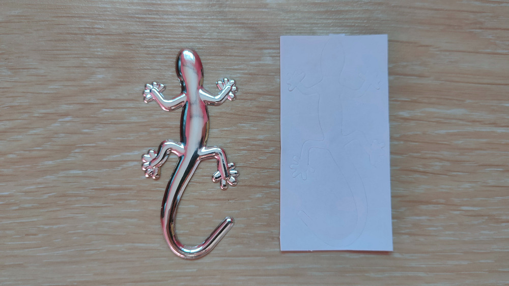 Наклейка Ящерица Пластиковая Серебро на авто Киев - изображение 6