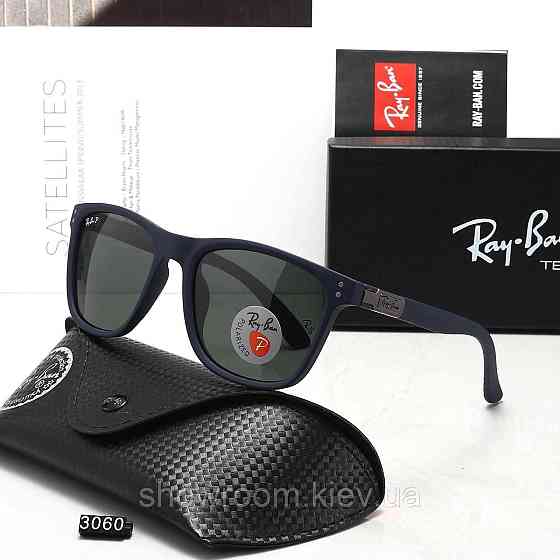 Чоловічі сонцезахисні окуляри з поляризацією Ray ban (69060) синій Київ
