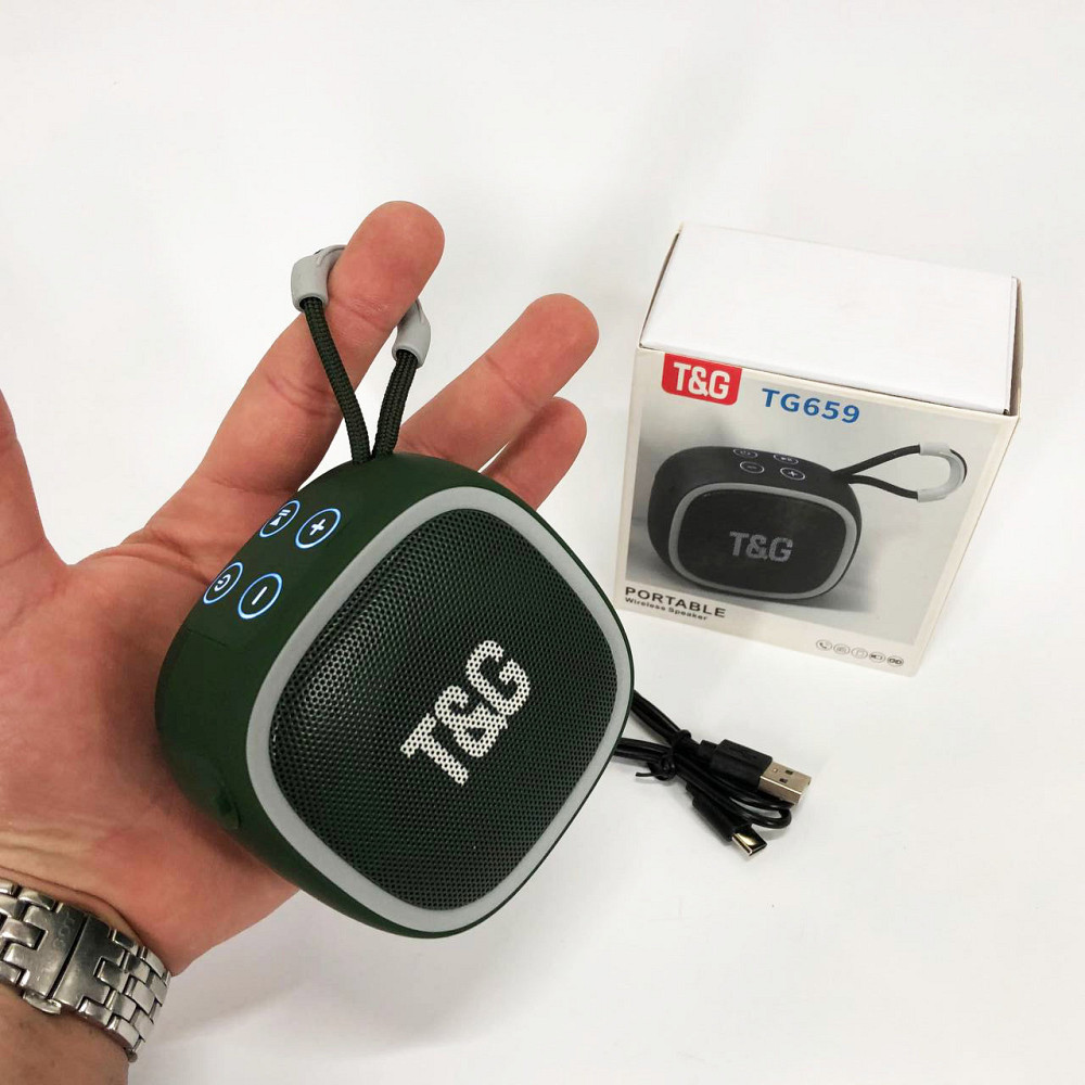 Музичні колонки для вулиці TG659, Бездротова колонка Bluetooth з радіо, Міні-колонки з підсвічуванням IA-68 Івано-Франківськ - фото 6