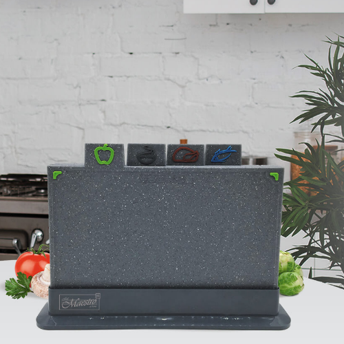 Набір дошок кухонних (4 дошки + підставка) пластик MR-1787G Maestro Житомир