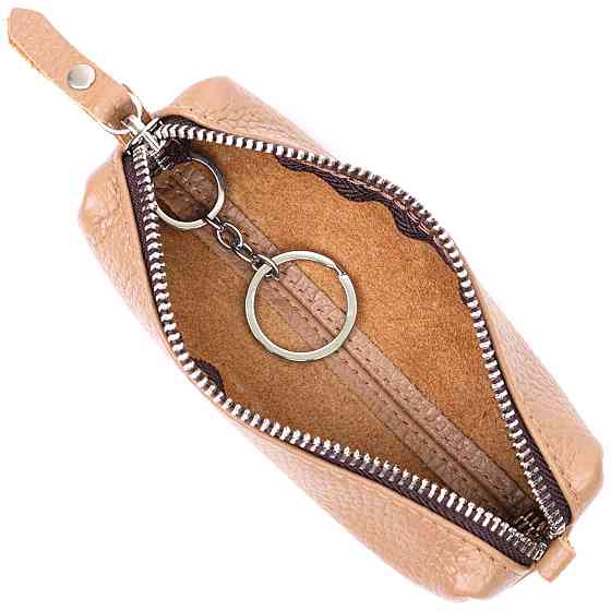 Оригинальная женская кожаная ключница GRANDE PELLE 11639 Бежевый Киев