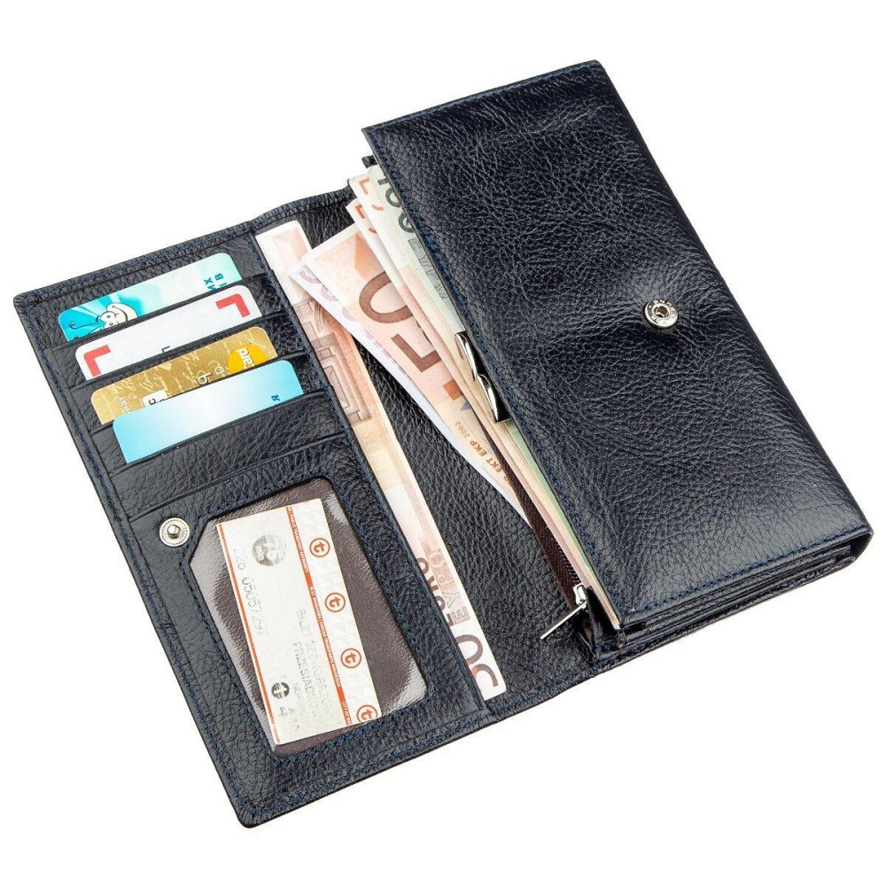 Кошелек-клатч с визитницей ST Leather 18880 Серо-синий Киев - изображение 5