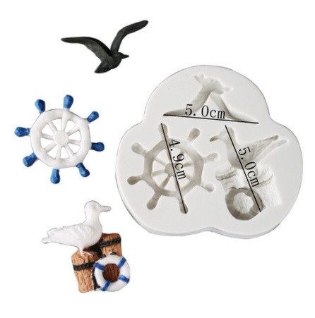 Молд кондитерский морской 85 на 95 мм серый Киев - изображение 1