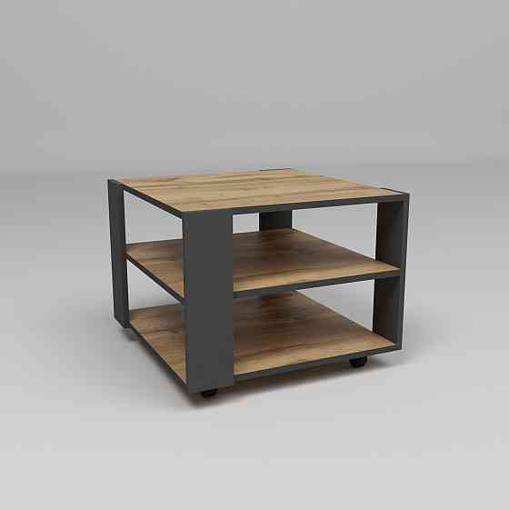 Стол журнальный Квант №4, Дуб Аппалачи/Антрацит, 600/600/450 Львов