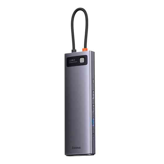 USB-хаб Baseus Metal Gleam Series 12-in-1 Multifunctional Type-C HUB Docking Station Gray Одеса