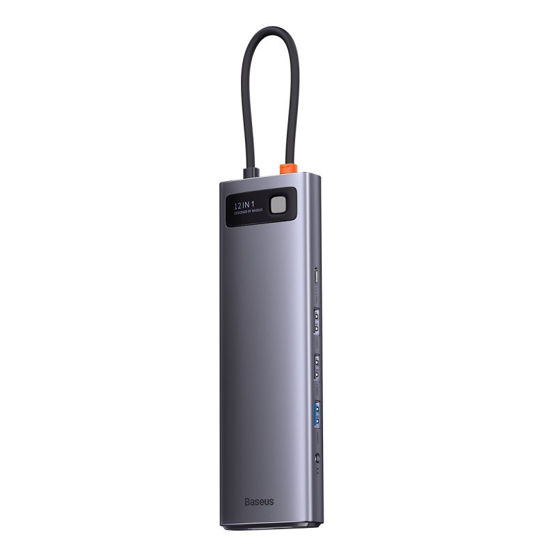 USB-хаб Baseus Metal Gleam Series 12-in-1 Multifunctional Type-C HUB Docking Station Gray Одеса - фото 4