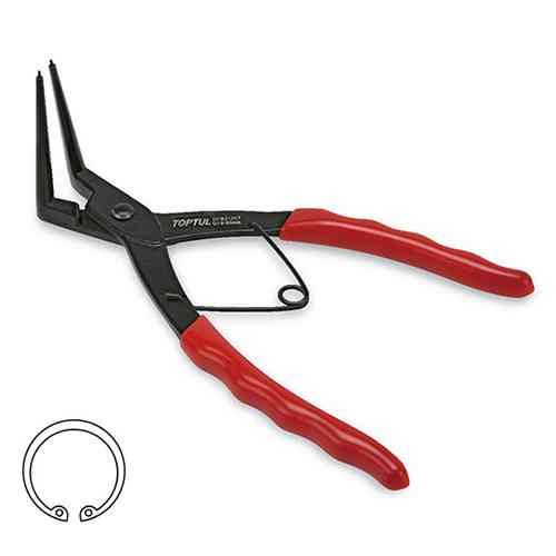 Круглогубці для зняття стопорних кілець 7" (стискання загнуті, 90°) посилені TOPTUL DCBJ1307 Одеса