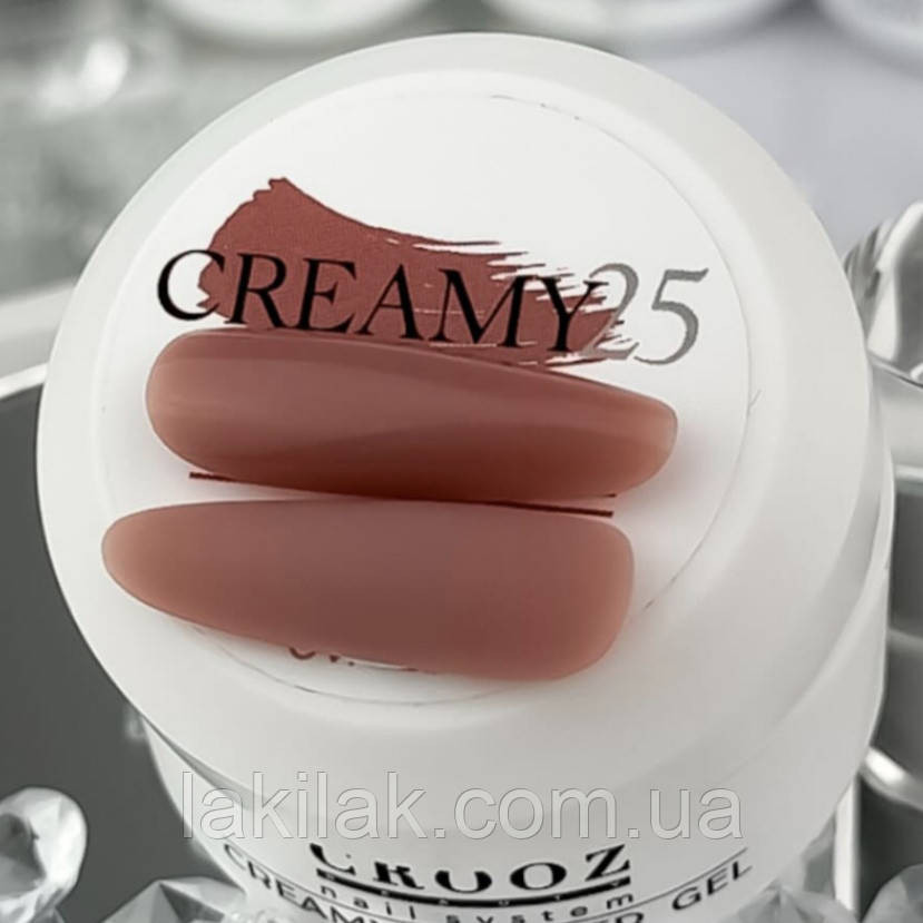 Гель для нарощення нігтів Crooz Creamy gel 25 (нюдово-рожевий) 30мл Херсон - изображение 1