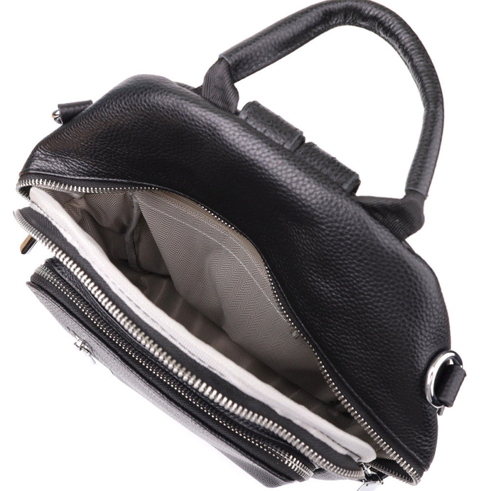 Жіночий рюкзак з натуральної шкіри Vintage 23059 Чорний Київ - фото 7