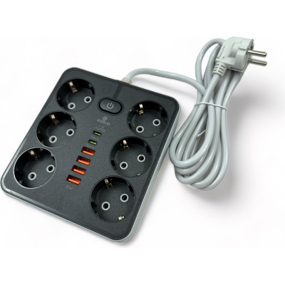 Сетевой фильтр питания XoKo XK-SP-6-4-2-BK Винница - изображение 1