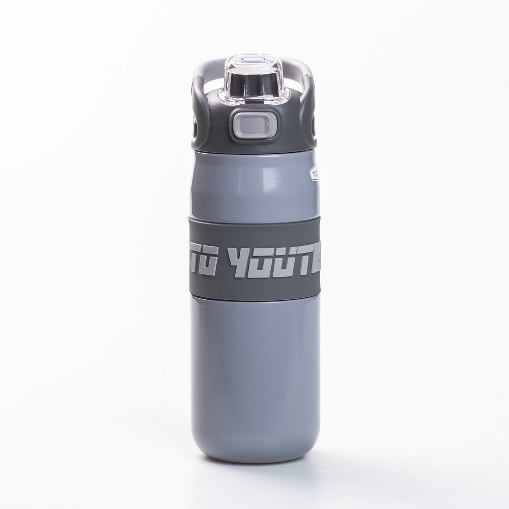 Термос спортивний з мундштуком 680 мл сірий HP-14-54G Коломия - фото 1