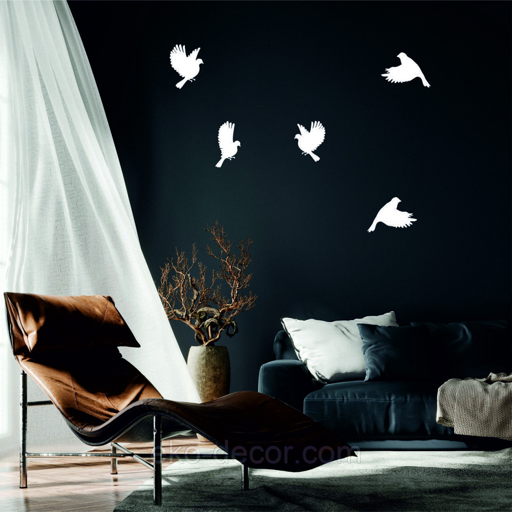 Декоративное настенное Панно «Птичка» Декор на стену(цена за 1шт) 20*14 см, Белый Киев - изображение 6