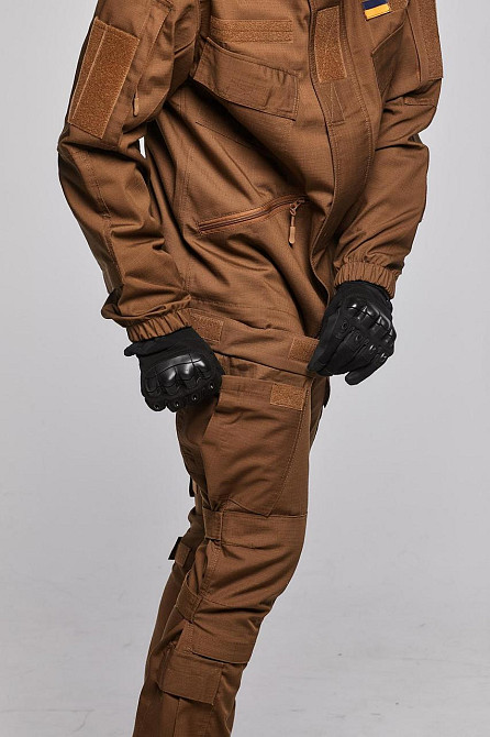 Мужские военные брюки койот рип-стоп, боевые полевые летние брюки с затяжками под коленями Львов - изображение 7