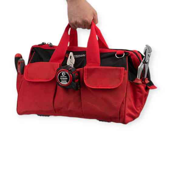 Сумка для инструмента 405х230х300мм 16 карманов красно-черная Мукачево