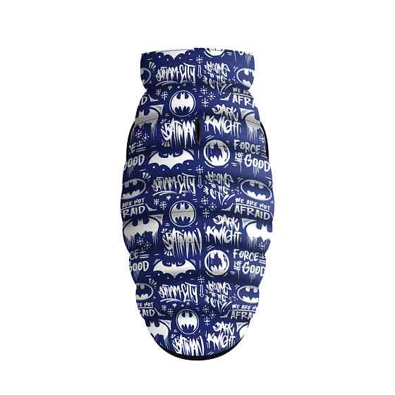 Курточка для собак WAUDOG Clothes з малюнком "Бетмен біло-блакитний", XS30, В 43-46 см, С 24-27 Коломыя