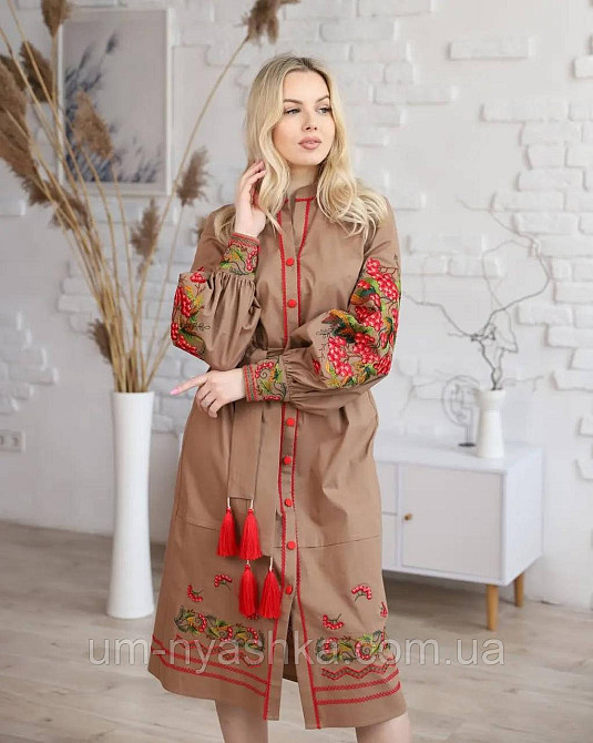 Жіноча вишита сукня на льоні Калина S-XХL Кривий Ріг - фото 1