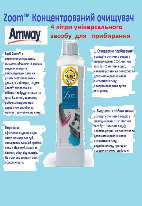 Концентрований очищувач для кухні ZOOM Amway Винница - изображение 2