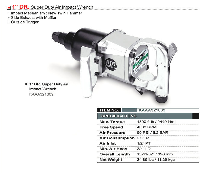 Пневмогайковерт грузовой TOPTUL 1
