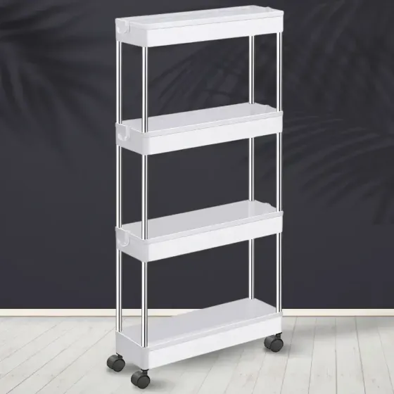 Этажерка напольная на колесах / Передвижной органайзер 4 полки Коломия
