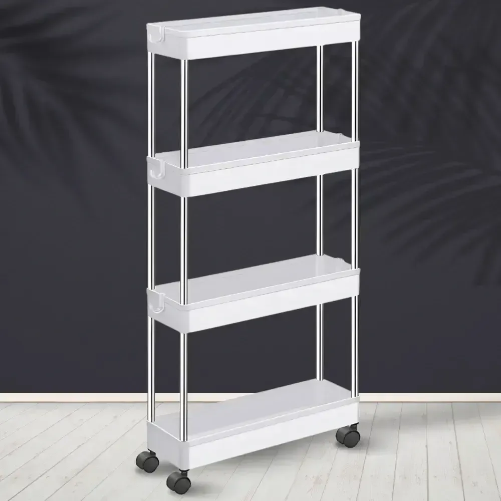 Этажерка напольная на колесах / Передвижной органайзер 4 полки Коломия - фото 1