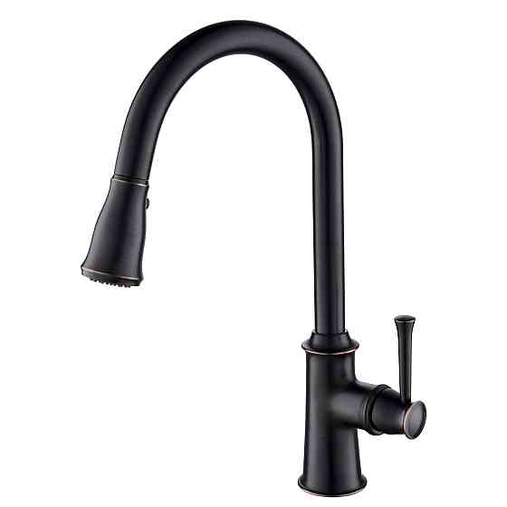 Змішувач для кухні висувним виливом Imprese Podzima Zrala ZMK02170815, чорний Київ