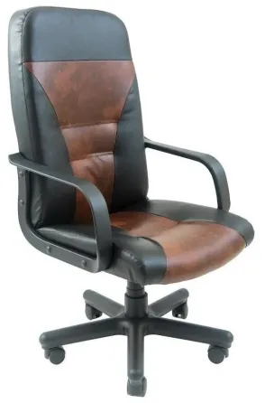 Офісне Крісло Керівника Richman Siesta Titan Firenze-Black Пластік Річ М2 AnyFix Чорно-коричневий Київ