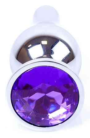 Анальна пробка Boss Series - Jewellery Silver BUTT PLUG Purple, BS6400079 Sex Aura Київ