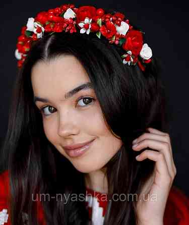 Обідок обруч з трояндочками "Блакитний Пишний" Кривий Ріг