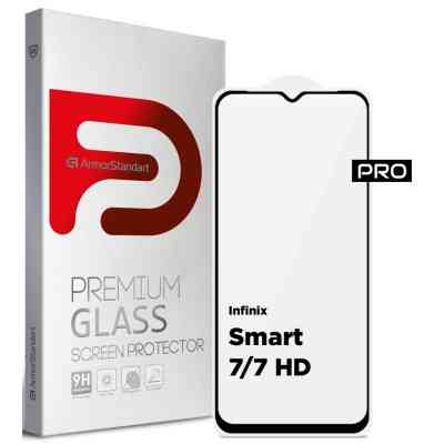 Стекло защитное Armorstandart Pro Infinix Smart 7 / 7 HD Black (ARM68442) Винница