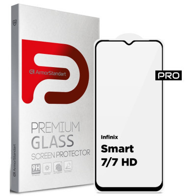 Скло захисне Armorstandart Pro Infinix Smart 7 / 7 HD Black (ARM68442) Вінниця - фото 1