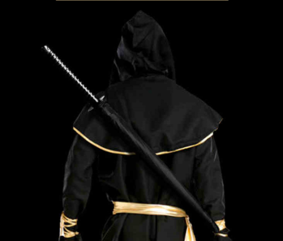 Парасолька Катана на 16 спиць парасоля Меч самурая Чорний Кременчук