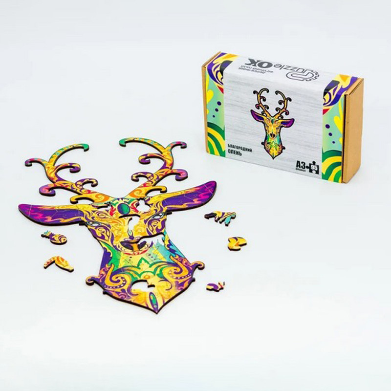 Фигурный деревянный пазл 