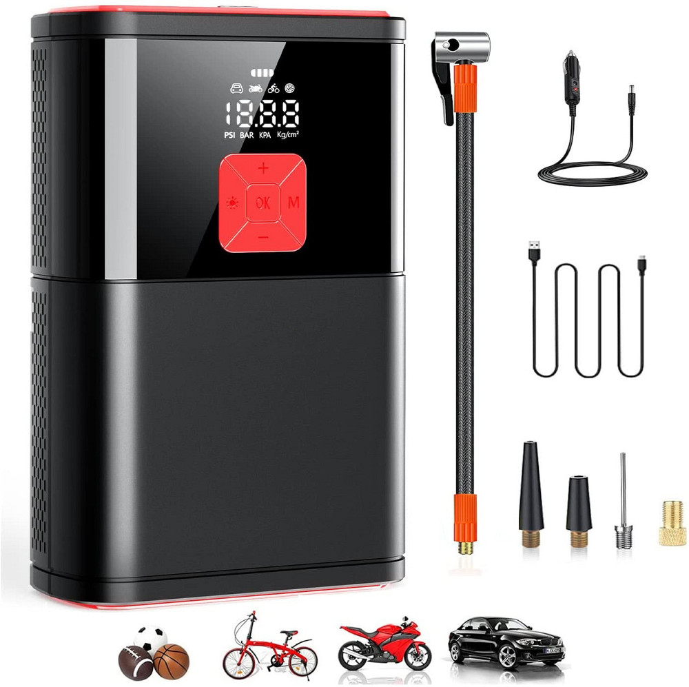 Портативный автокомпрессор с Li-Ion аккумулятором AC100 (6000 mAh, 10 bar) Киев - изображение 1