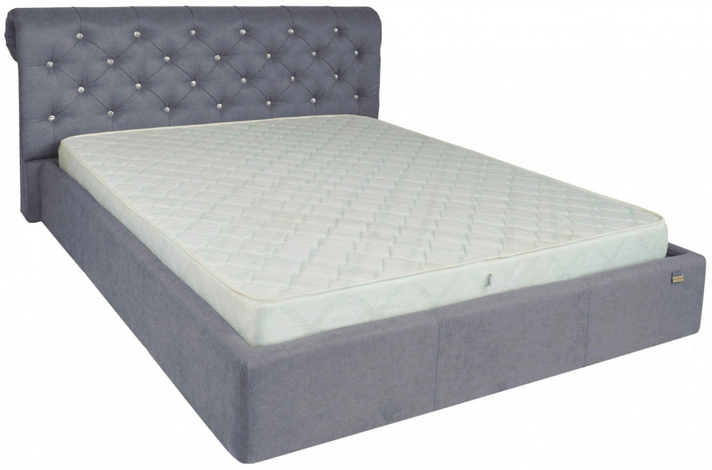 Кровать Двуспальная London Comfort 180 х 190 см Fibril 16 C1 С подъемным механизмом и нишей для белья Темно-серый Днепр - изображение 15