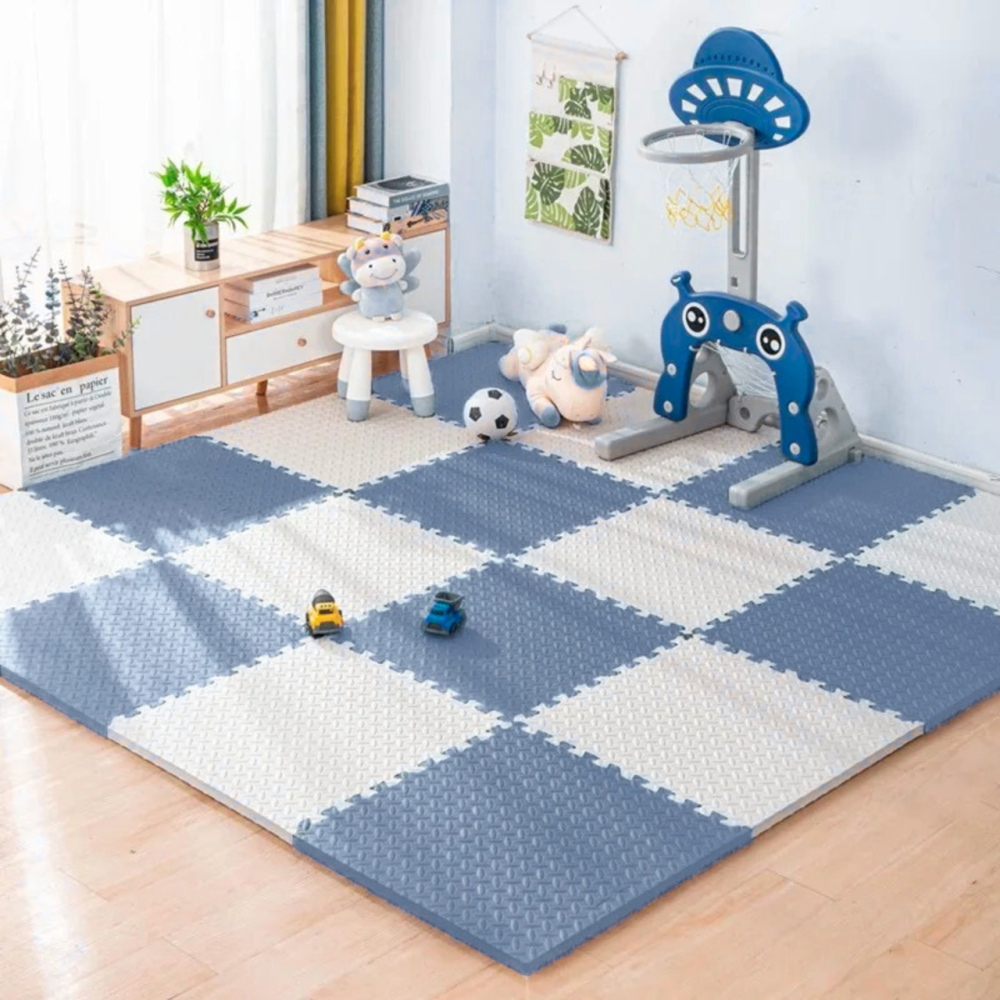 Коврик-пазл напольный, термоковрик,без покрытия,Eva-пены 30 пазлов 60*60 см,площадь покрытия 10,8 м²,толщина 1 см,синий Каменец-Подольский - изображение 4