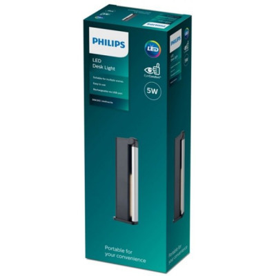 Настільна лампа Philips LED Amber 3W, 4000K, 1800mAh (Lithium battery), сірий (929003194607) Вінниця - фото 8