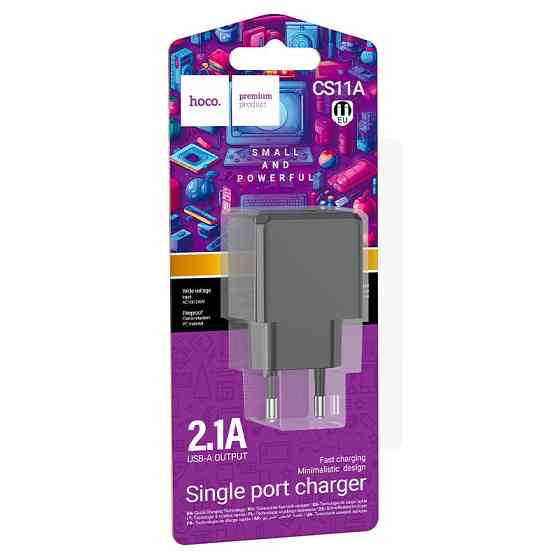 Мережевий зарядний пристрій HOCO CS11A Ocean single port charger Black Одеса