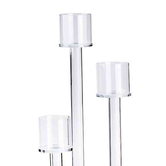 Підсвічник на 3 свічки скляний 36.5/47.0/56.5 см HP36564 Київ