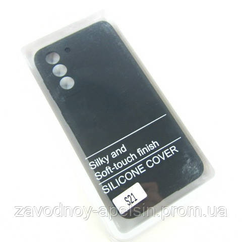 Samsung S21 G991 черный чехол Silicone Cover black Одесса - изображение 2