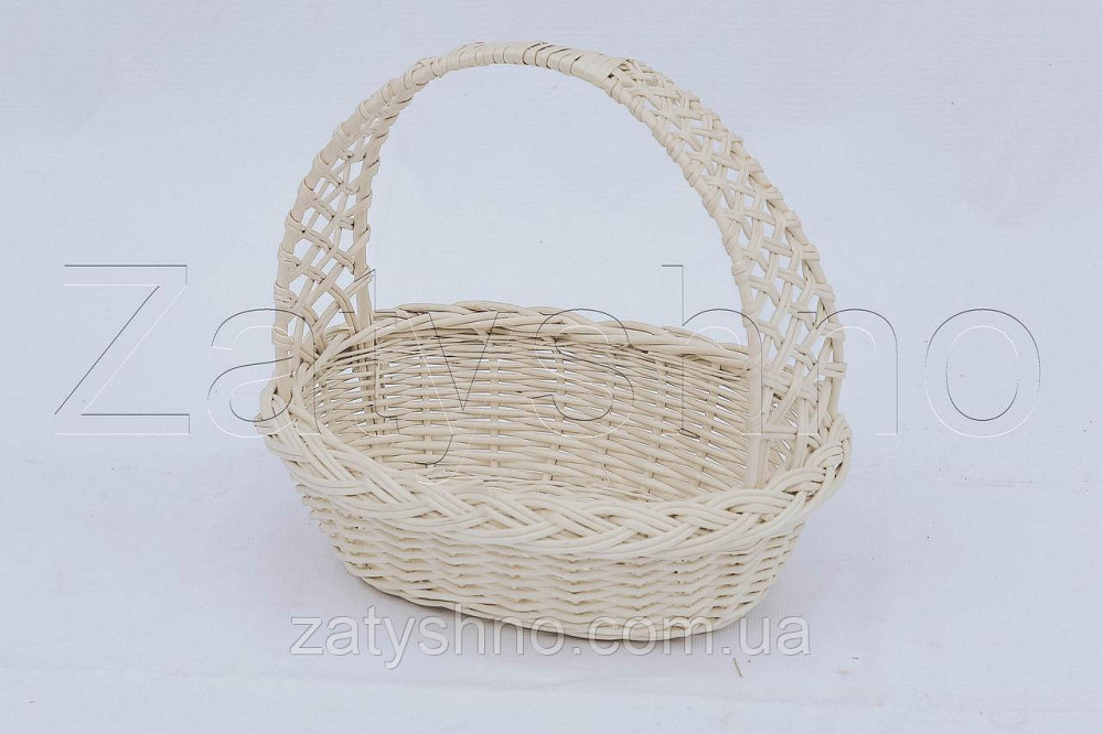 Корзина белая из лозы маленькая | плетеная корзина из лозы | корзини з лози Киев - изображение 3