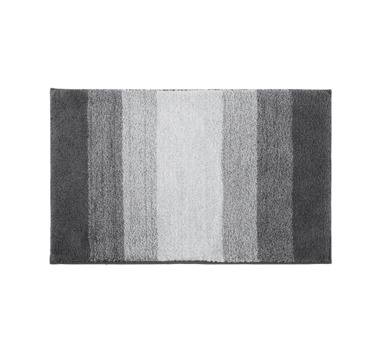 Килимок для ванної та душу м'який нековзний, сірий колір зі смужками Кам'янець-Подільський