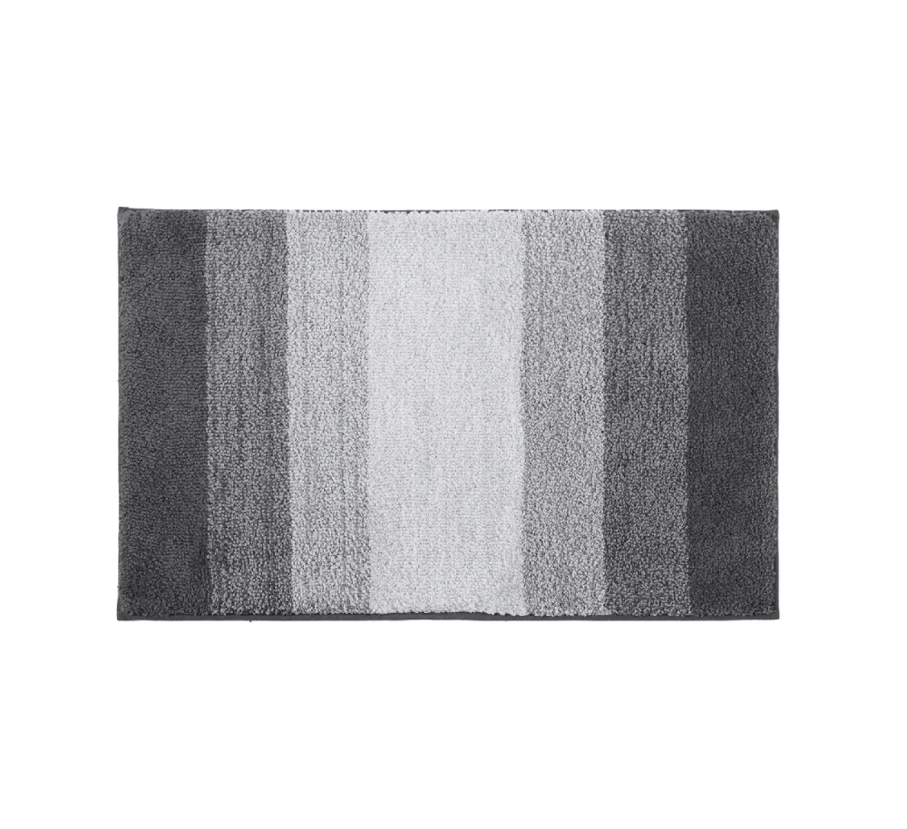 Коврик для ванной и душа мягкий нескользящий, серый цвет с полосками Каменец-Подольский - изображение 1