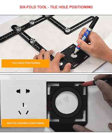 Шаблометр,шаблон для плитки,локатор для плитки,линейка шабломер,шаблон для разметки плитки JNZ (20015286) Киев