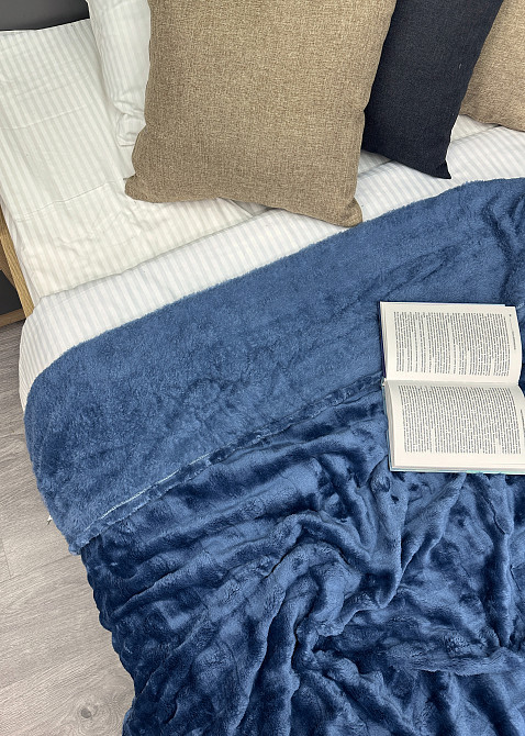 Плед-покривало 200х230 см (+-5см) Soft Night Синій (87-137) Київ - фото 6