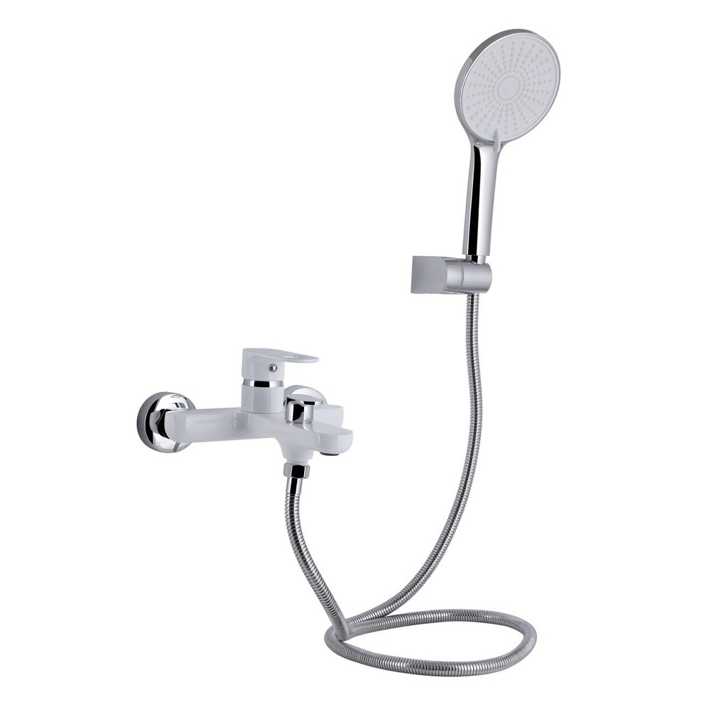 Змішувач для ванни Qtap Jay (з душовим гарнітуром) QTJAY259CRW45553 Chrome/White Київ - фото 1