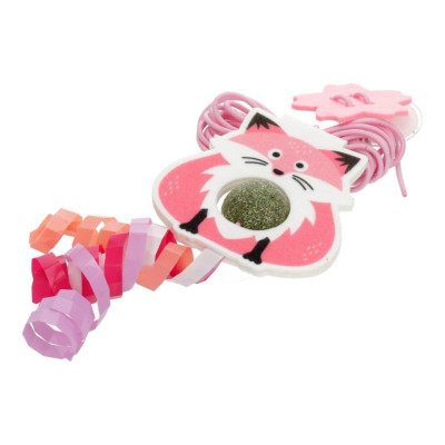Игрушка для кошек Hippie Pet Лиса с веревкой розовая 2 м (HIPCT2401058) Винница - изображение 1
