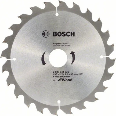 Диск пильний Bosch optiline Eco, 190x30мм, 24T (2.608.644.376) Вінниця - фото 1