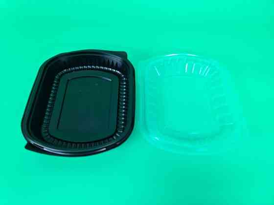 Контейнер PP T-1 (210/170/48)   черный с крышкой (50 шт) Харьков