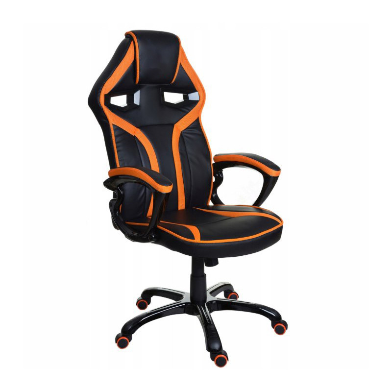 Крісло Спорт Стайл Пластик М-1 (Tilt) Чорний + Помаранчевий Київ - фото 1