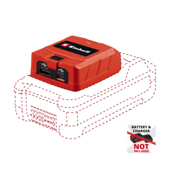 Аккумуляторный адаптер для зарядки USB-устройств Einhell TC-CP 18 Li USB A/C-Solo (4514148) Киев